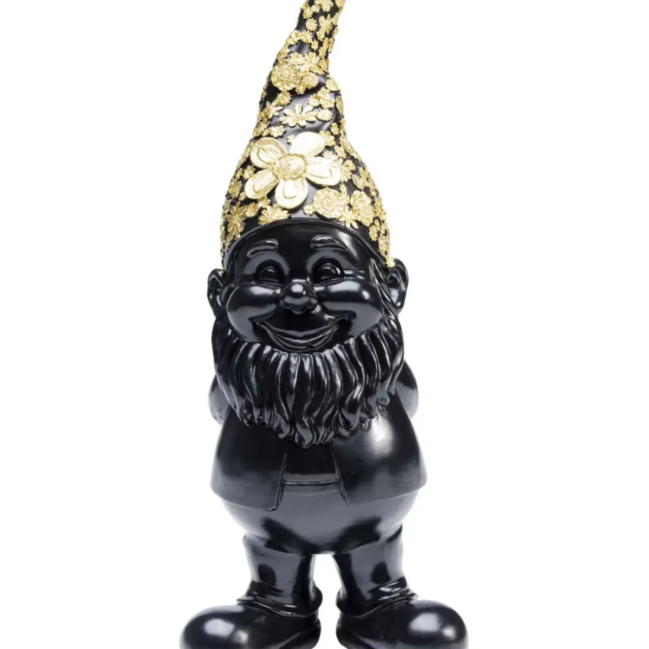 Deko & Geschenkartikel-KARE Design Deko Figur Zwerg Standing Schwarz Gold 30Cm