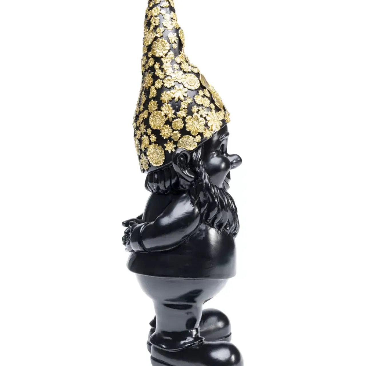 Deko & Geschenkartikel-KARE Design Deko Figur Zwerg Standing Schwarz Gold 30Cm