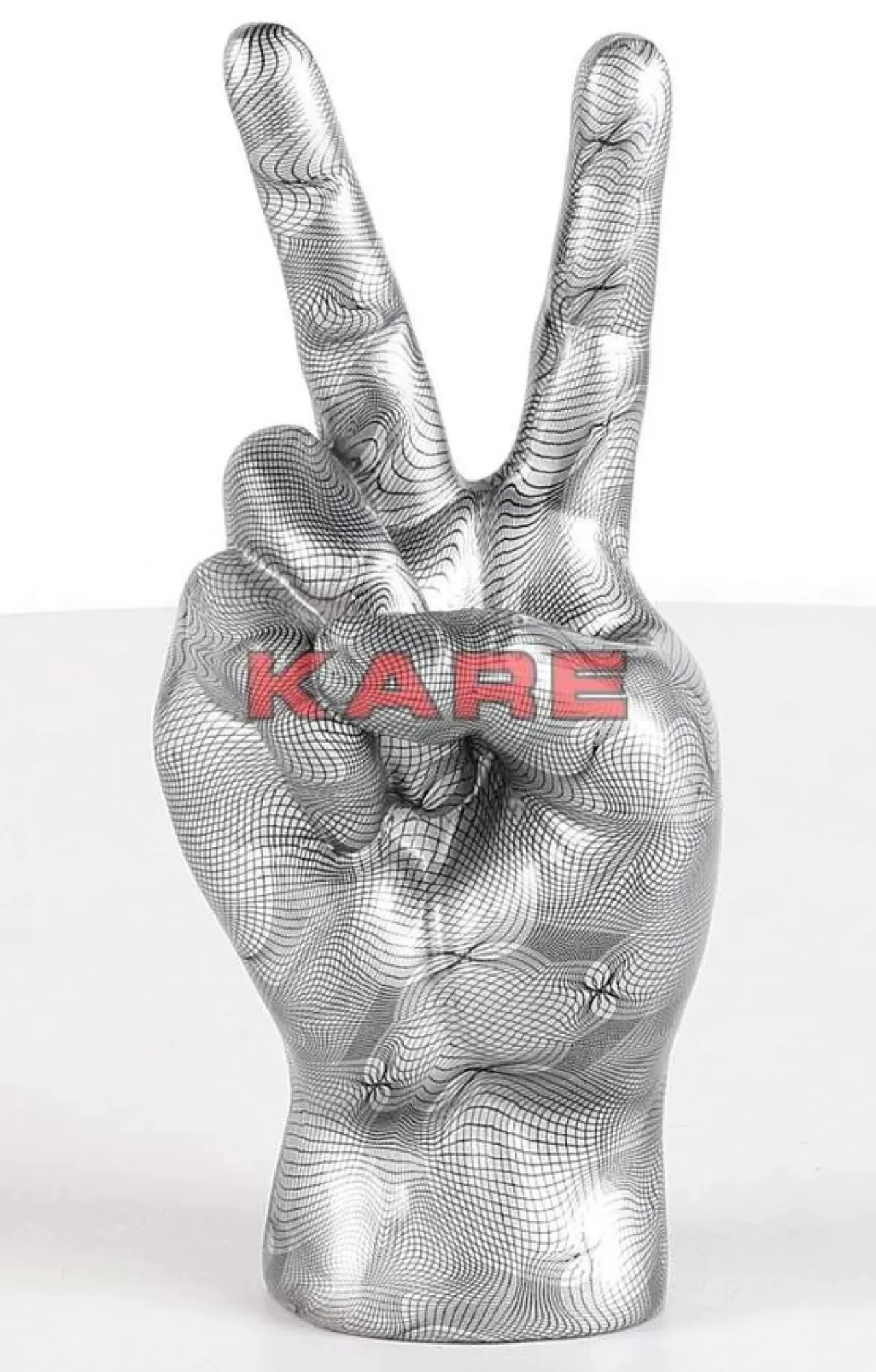Deko & Geschenkartikel-KARE Design Deko Hand Victory Grau