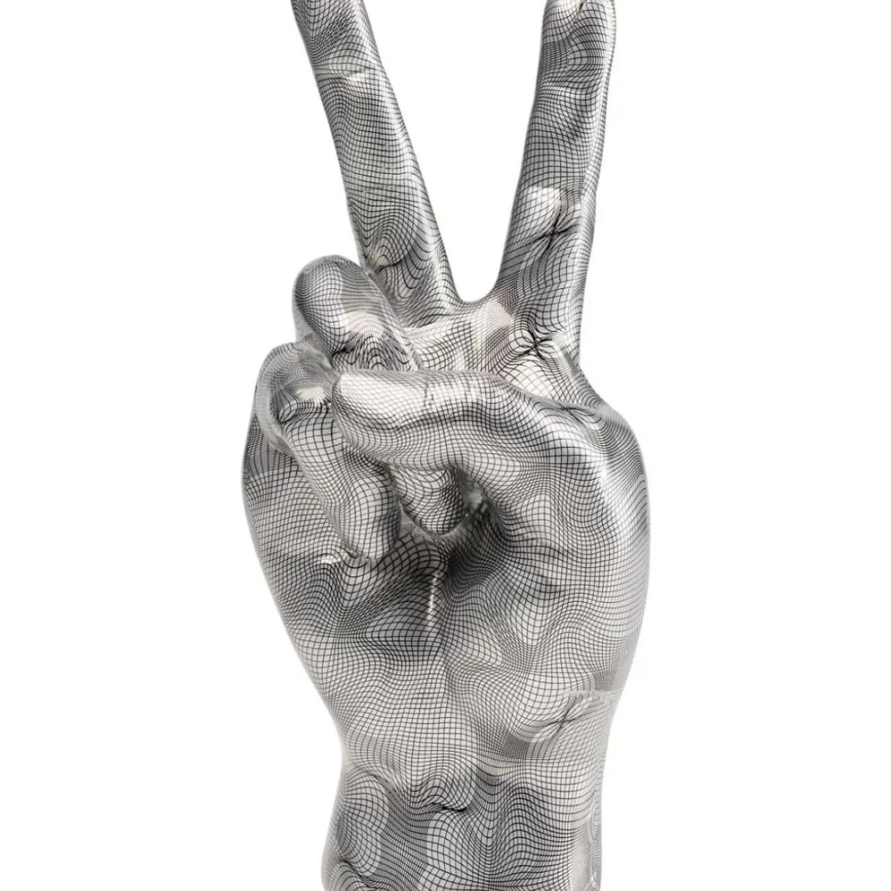 Deko & Geschenkartikel-KARE Design Deko Hand Victory Grau