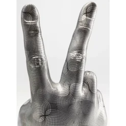 Deko & Geschenkartikel-KARE Design Deko Hand Victory Grau