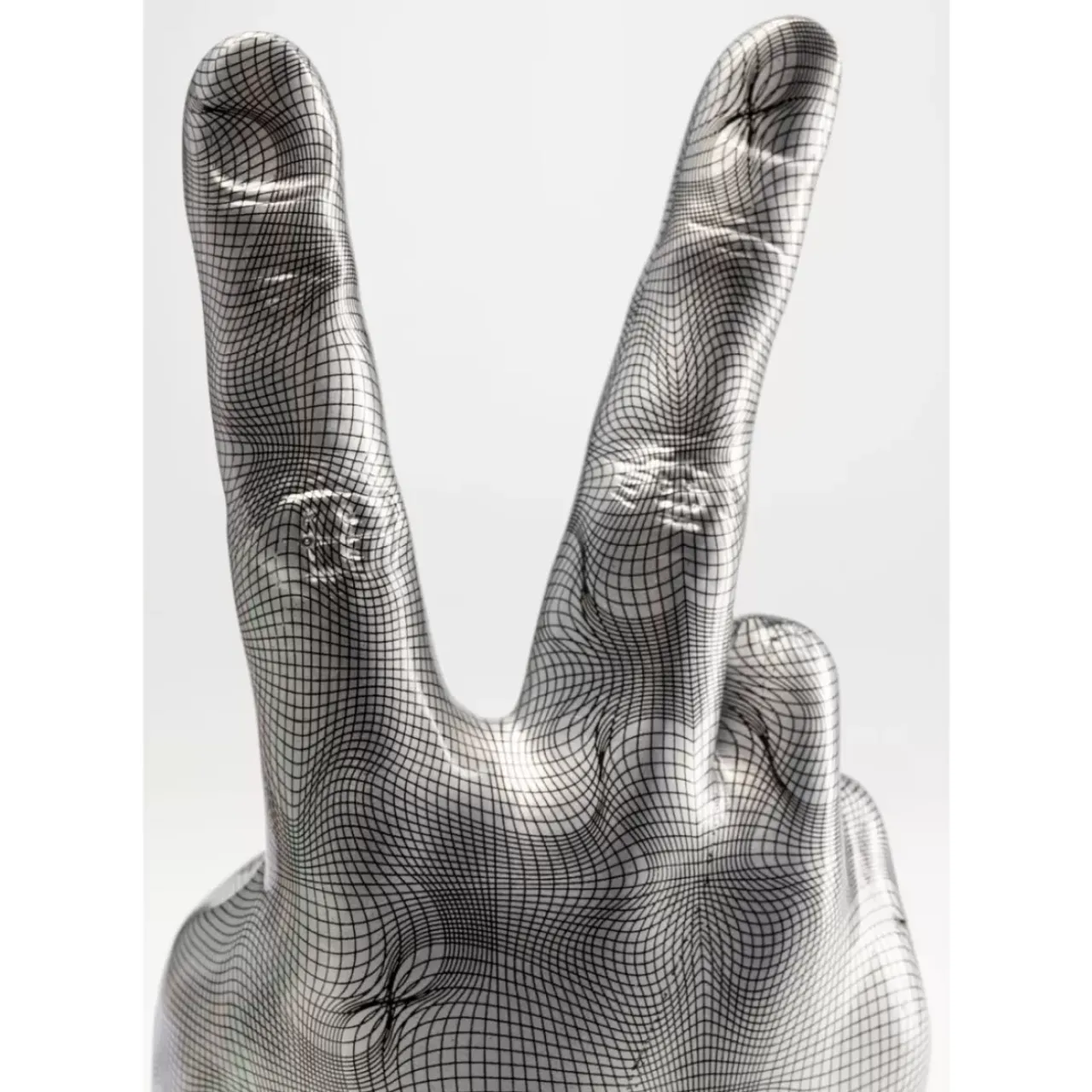 Deko & Geschenkartikel-KARE Design Deko Hand Victory Grau