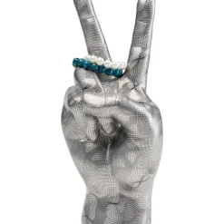 Deko & Geschenkartikel-KARE Design Deko Hand Victory Grau