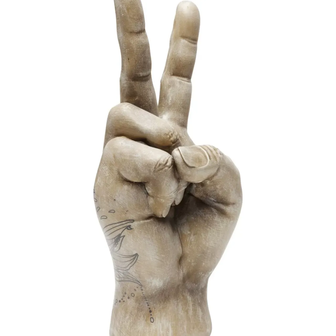 Deko & Geschenkartikel-KARE Design Deko Hand Victory Tattoo Eye 36Cm