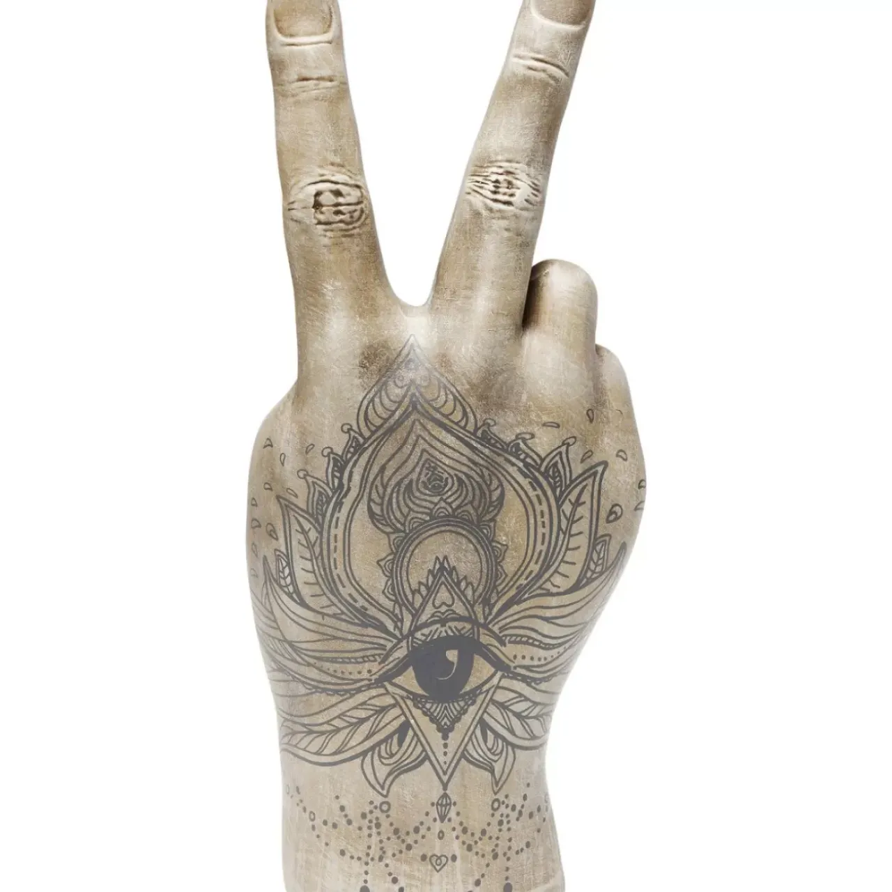 Deko & Geschenkartikel-KARE Design Deko Hand Victory Tattoo Eye 36Cm