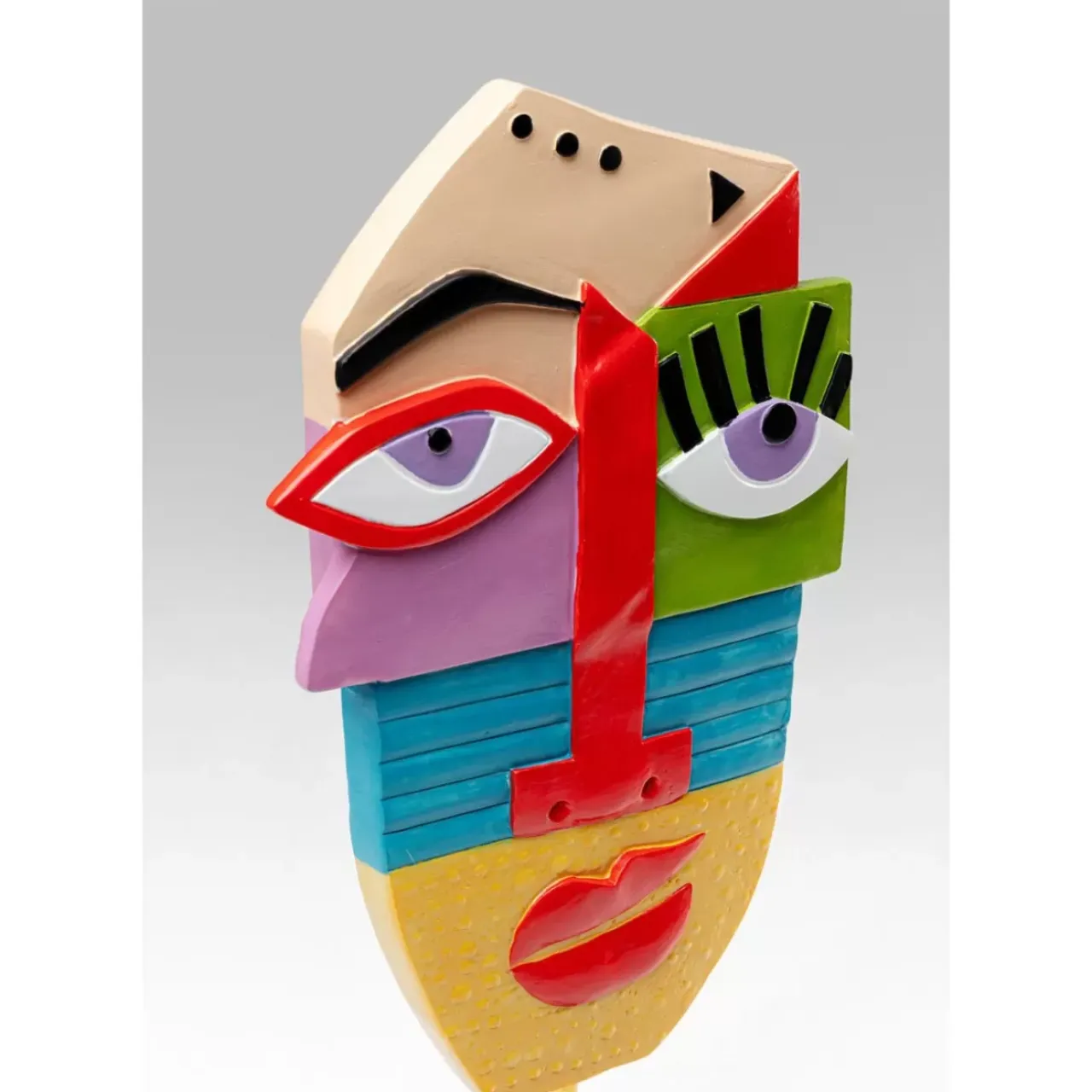 Deko & Geschenkartikel-KARE Design Deko Objekt Abstract Face Multicolour 52Cm