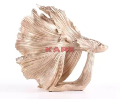 Deko & Geschenkartikel-KARE Design Deko Objekt Betta Fish Gold Klein