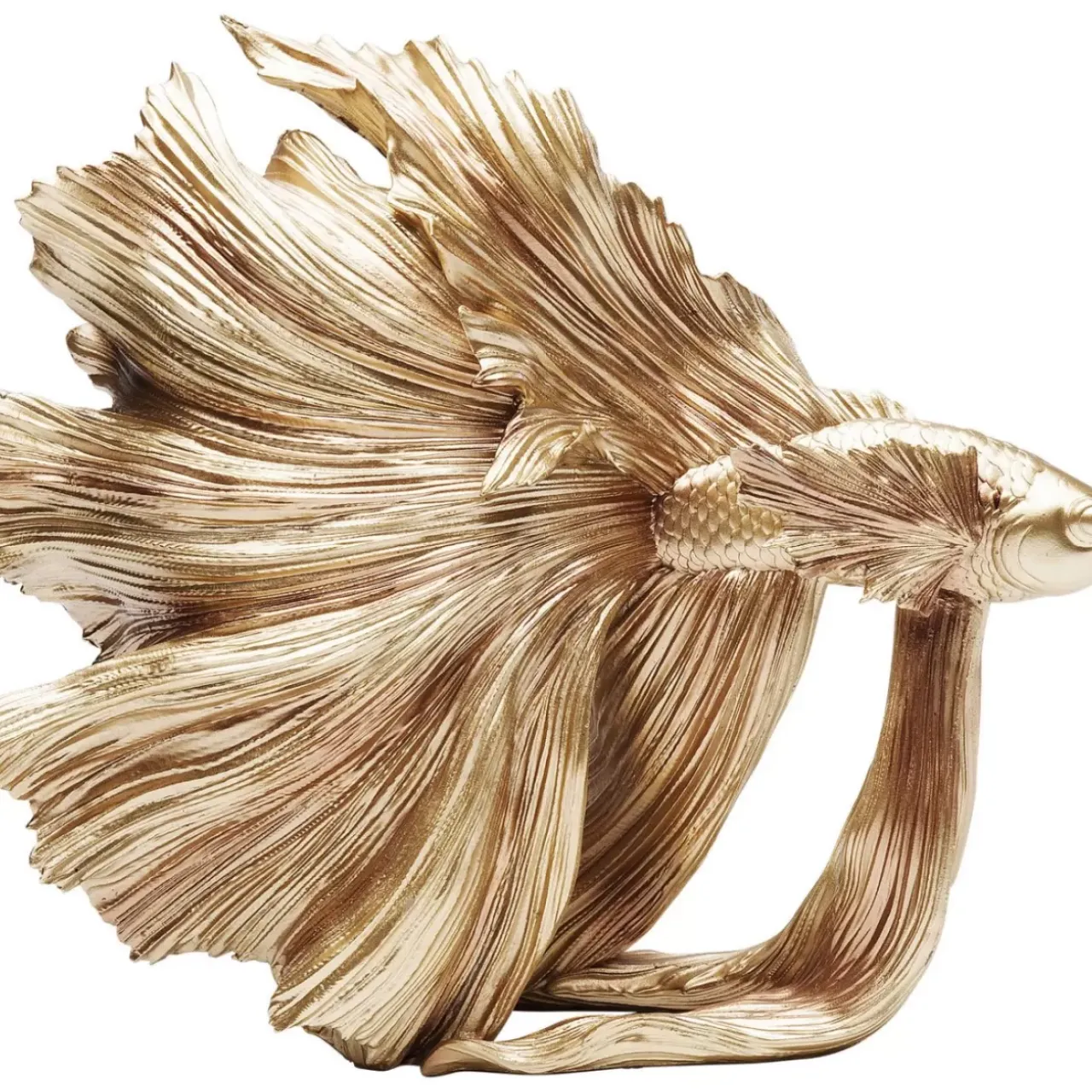 Deko & Geschenkartikel-KARE Design Deko Objekt Betta Fish Gold Klein