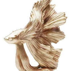 Deko & Geschenkartikel-KARE Design Deko Objekt Betta Fish Gold Klein