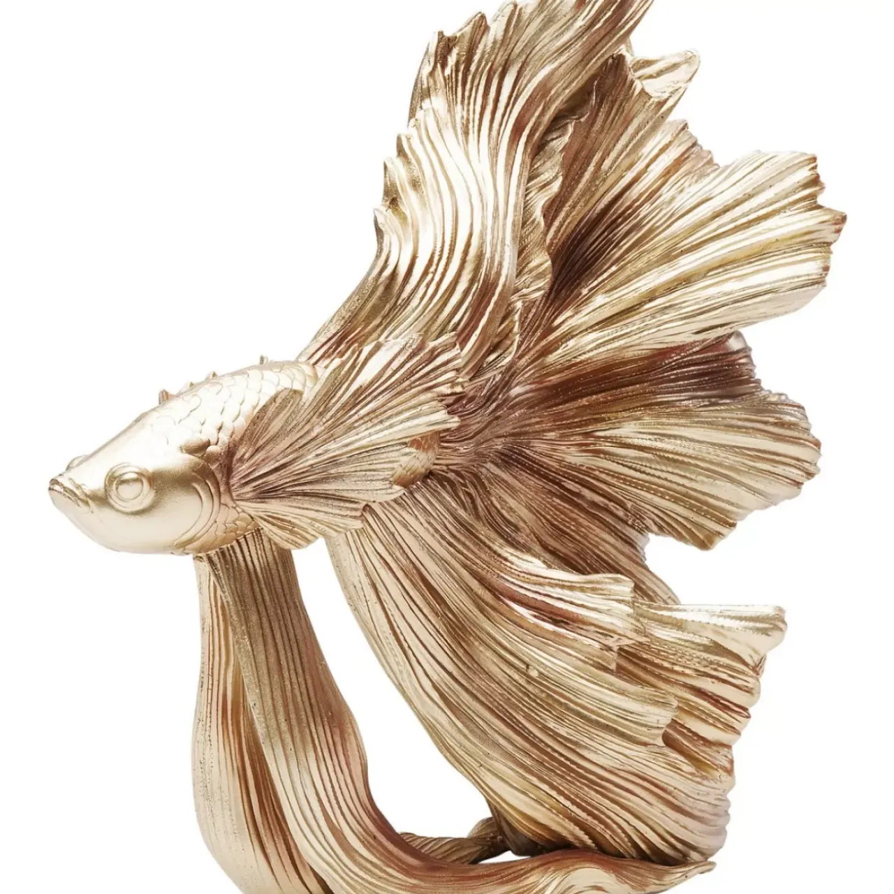 Deko & Geschenkartikel-KARE Design Deko Objekt Betta Fish Gold Klein