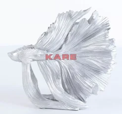 Deko & Geschenkartikel-KARE Design Deko Objekt Betta Fish Silber Klein