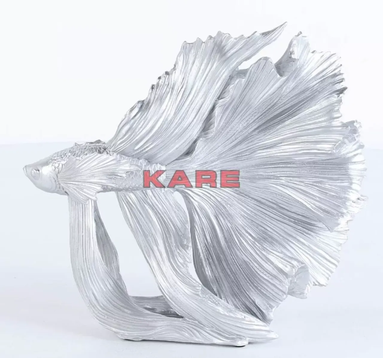 Deko & Geschenkartikel-KARE Design Deko Objekt Betta Fish Silber Klein