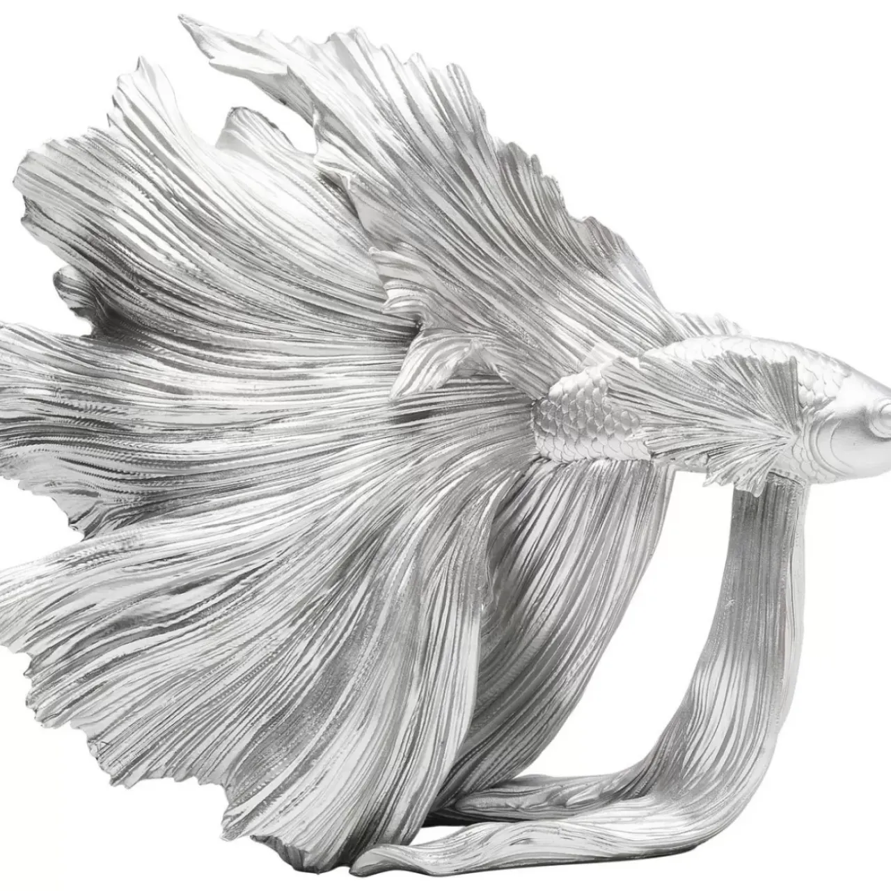 Deko & Geschenkartikel-KARE Design Deko Objekt Betta Fish Silber Klein