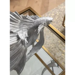 Deko & Geschenkartikel-KARE Design Deko Objekt Betta Fish Silber Klein