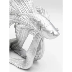 Deko & Geschenkartikel-KARE Design Deko Objekt Betta Fish Silber Klein