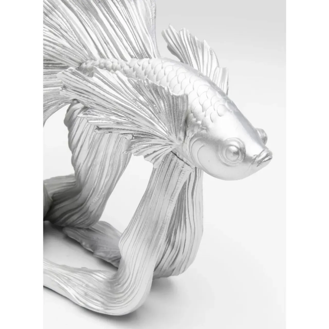 Deko & Geschenkartikel-KARE Design Deko Objekt Betta Fish Silber Klein