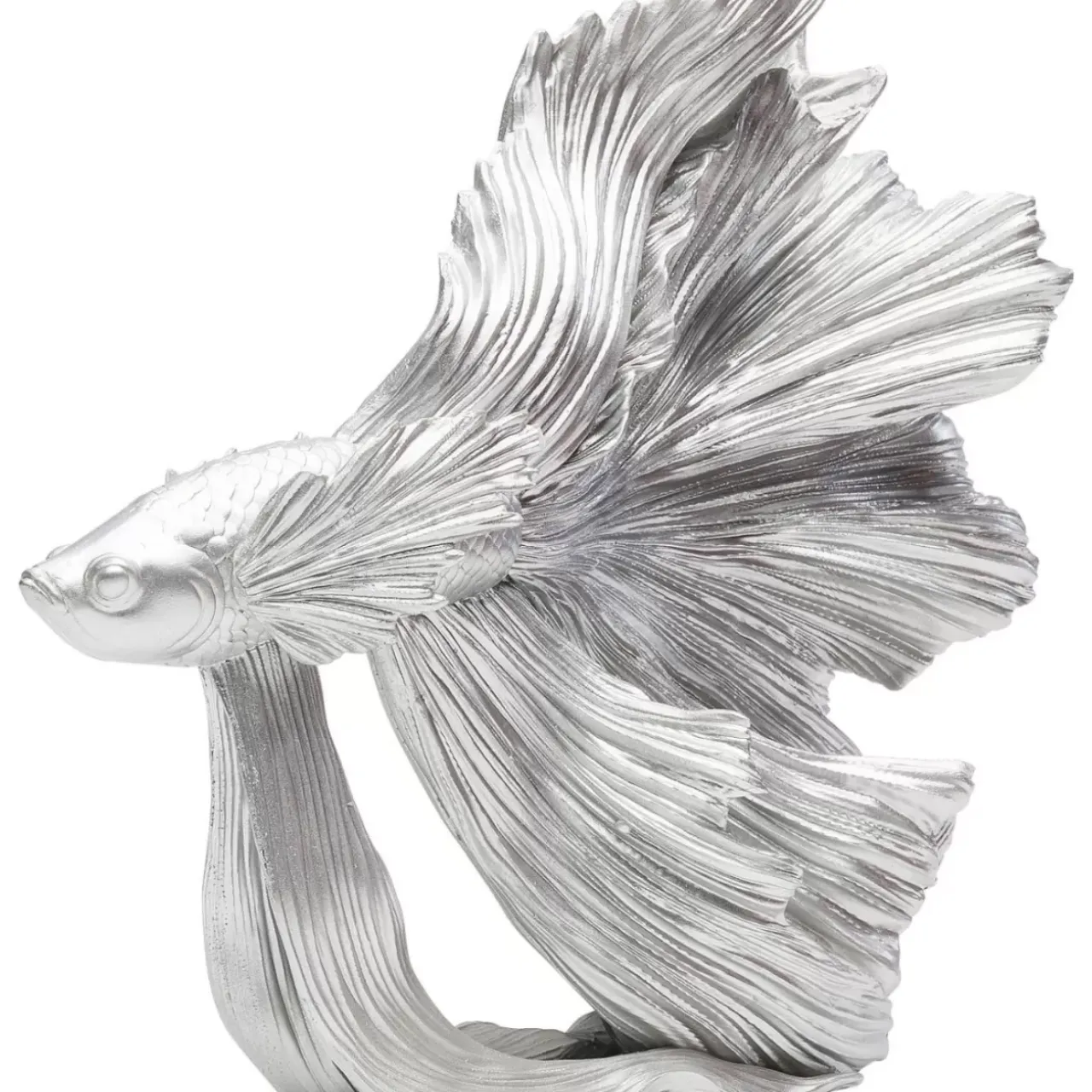 Deko & Geschenkartikel-KARE Design Deko Objekt Betta Fish Silber Klein