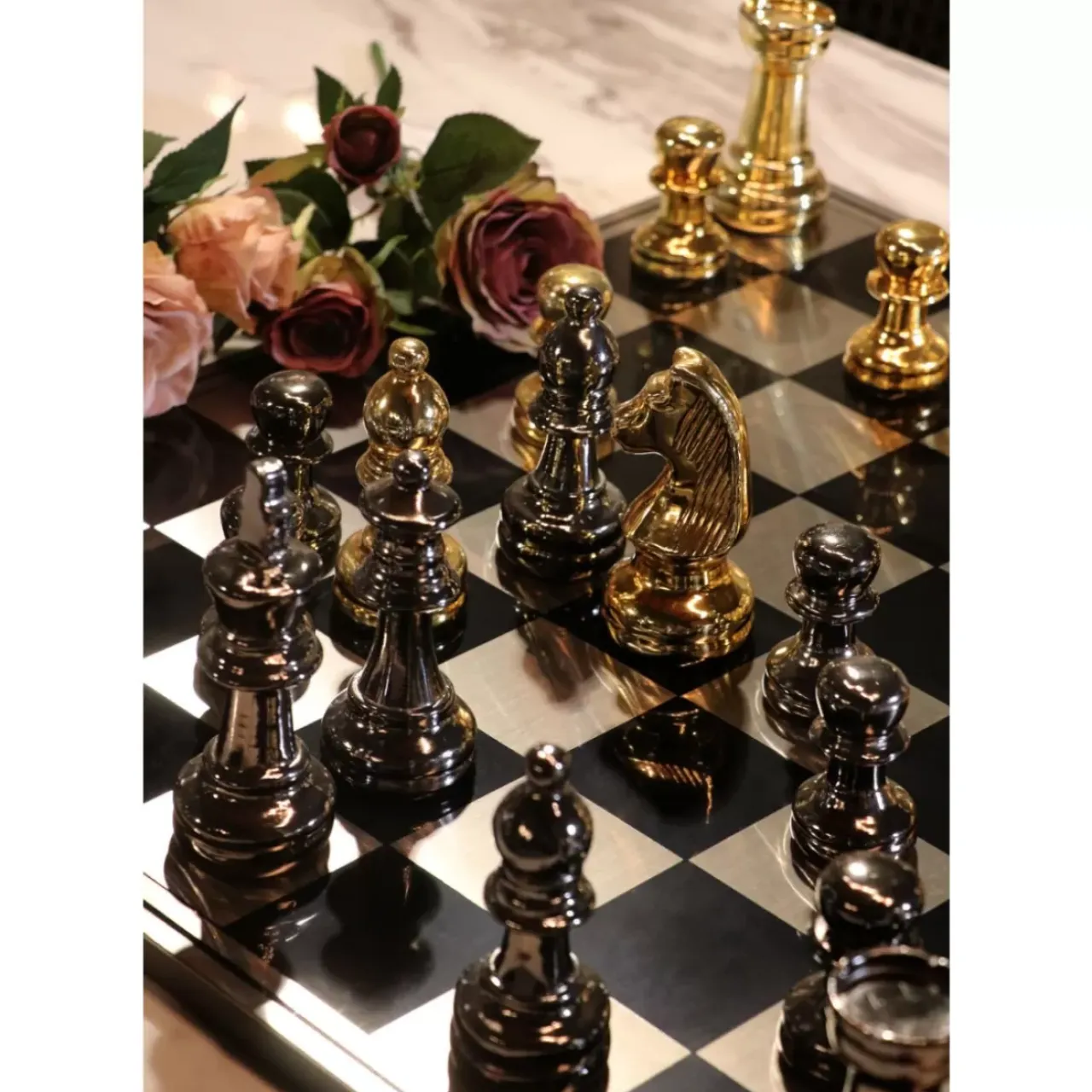 Sonstiges & Zubehör Accessoires-KARE Design Deko Objekt Chess 60X60