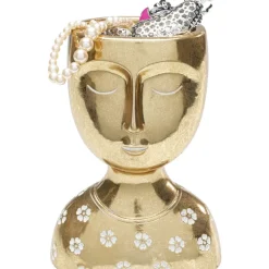 Deko & Geschenkartikel-KARE Design Deko Objekt Daisy Head Gold 19Cm