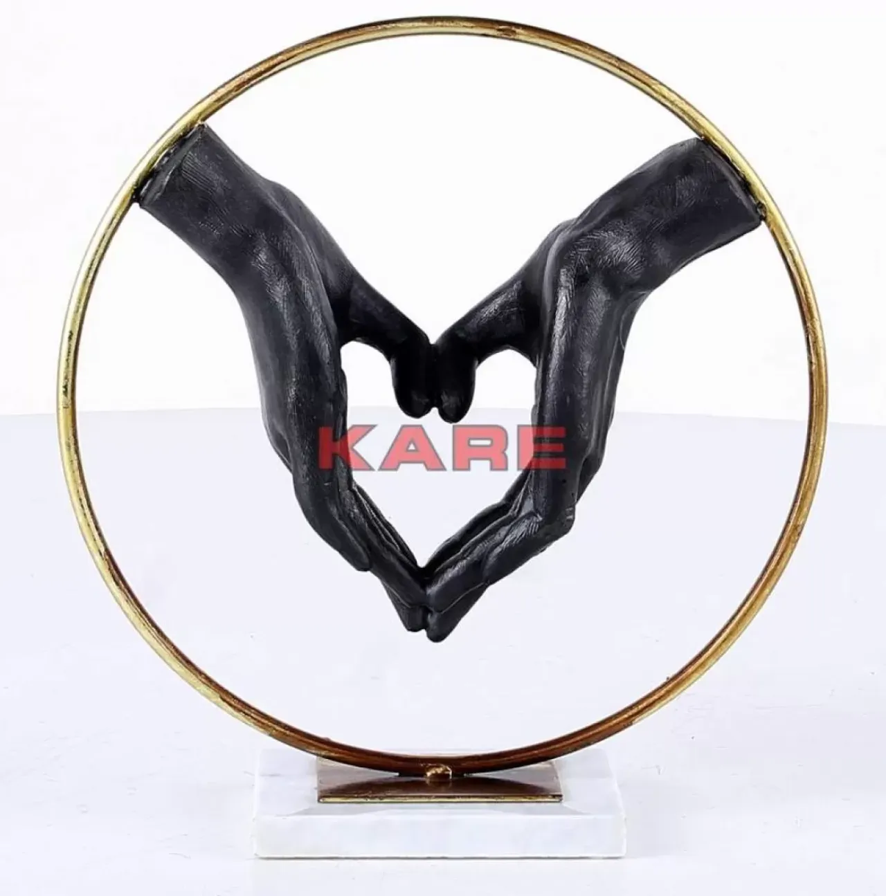 Deko & Geschenkartikel-KARE Design Deko Objekt Elements Heart Hand 33,5Cm