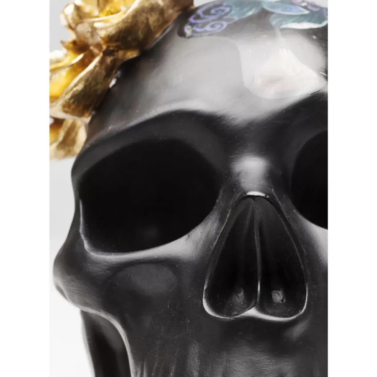 Deko & Geschenkartikel-KARE Design Deko Objekt Flower Skull 22Cm