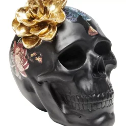 Deko & Geschenkartikel-KARE Design Deko Objekt Flower Skull 22Cm
