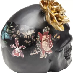 Deko & Geschenkartikel-KARE Design Deko Objekt Flower Skull 22Cm
