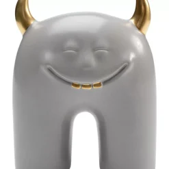 Deko & Geschenkartikel-KARE Design Deko Objekt Funny Teeth Grau 15Cm
