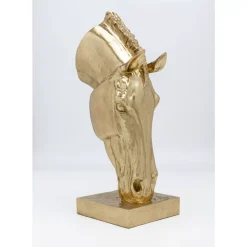 Deko & Geschenkartikel-KARE Design Deko Objekt Horse Face Gold 72Cm