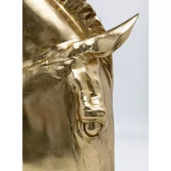 Deko & Geschenkartikel-KARE Design Deko Objekt Horse Face Gold 72Cm