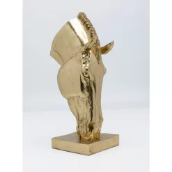 Deko & Geschenkartikel-KARE Design Deko Objekt Horse Face Gold 57Cm