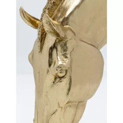 Deko & Geschenkartikel-KARE Design Deko Objekt Horse Face Gold 57Cm