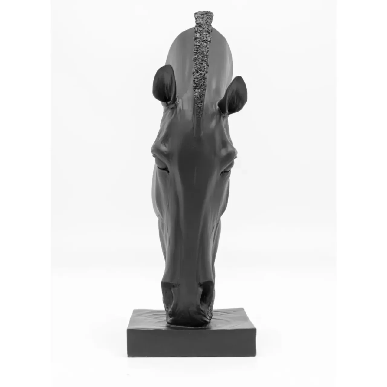 Deko & Geschenkartikel-KARE Design Deko Objekt Horse Face Schwarz 57Cm