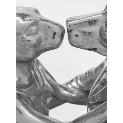 Deko & Geschenkartikel-KARE Design Deko Objekt Kissing Rabbit And Dog Silber
