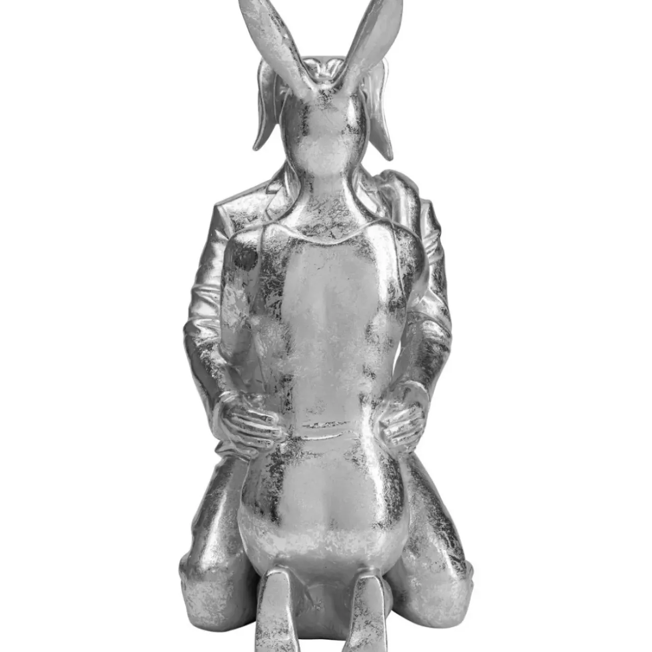 Deko & Geschenkartikel-KARE Design Deko Objekt Kissing Rabbit And Dog Silber
