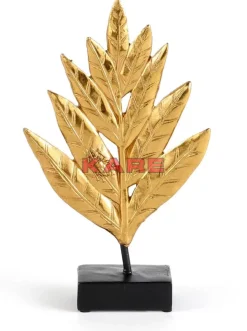 Deko & Geschenkartikel-KARE Design Deko Objekt Leaves Gold 15Cm