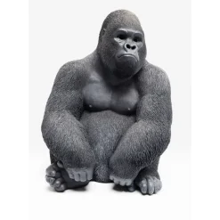 Deko & Geschenkartikel-KARE Design Deko Objekt Monkey Gorilla Side Medium Schwarz