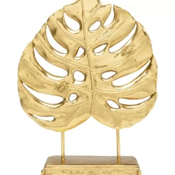 Deko & Geschenkartikel-KARE Design Deko Objekt Monstera Leaf Gold 36Cm