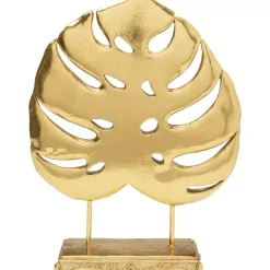 Deko & Geschenkartikel-KARE Design Deko Objekt Monstera Leaf Gold 36Cm