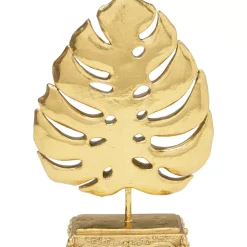 Deko & Geschenkartikel-KARE Design Deko Objekt Monstera Leaf Gold 26Cm