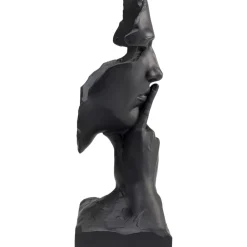 Deko & Geschenkartikel-KARE Design Deko Objekt Quiet Face Schwarz 31Cm