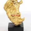Deko & Geschenkartikel-KARE Design Deko Objekt Rhino Gold