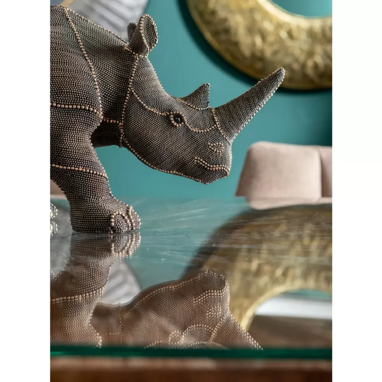 Deko & Geschenkartikel-KARE Design Deko Objekt Rhino Rivets Pearls 25