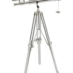 Deko & Geschenkartikel-KARE Design Deko Objekt Telescope Silber 125Cm