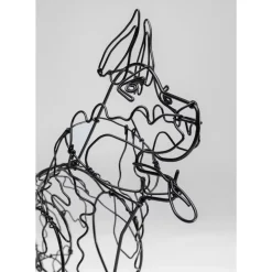 Deko & Geschenkartikel-KARE Design Deko Objekt Wire Attack Dog 36Cm