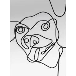 Deko & Geschenkartikel-KARE Design Deko Objekt Wire Dog Faces 38Cm
