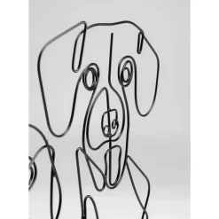 Deko & Geschenkartikel-KARE Design Deko Objekt Wire Dog Faces 38Cm
