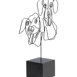 Deko & Geschenkartikel-KARE Design Deko Objekt Wire Dog Faces 38Cm