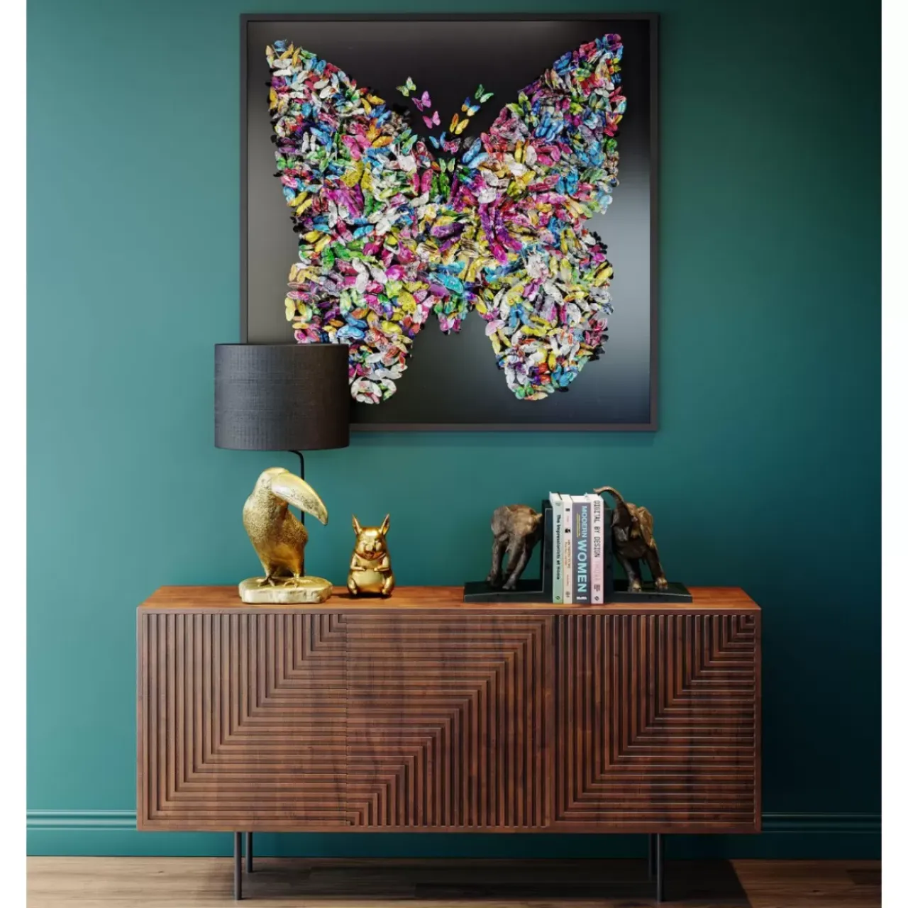 Bilder-KARE Design Deko Rahmen Farfalla 120X120Cm
