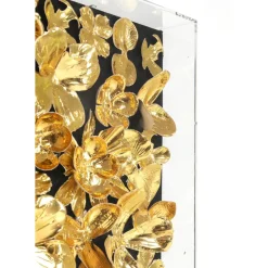 Bilder-KARE Design Deko Rahmen Gold Flower 60X60Cm
